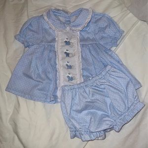 Hand embroidered diaper set